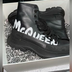 Black Alexander McQueen (all terrain) boots